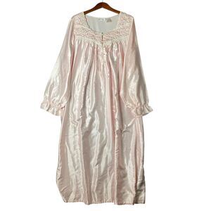 Character Brand Vintage Pink Silky Grannycore Long Nightgown Sz. 2X